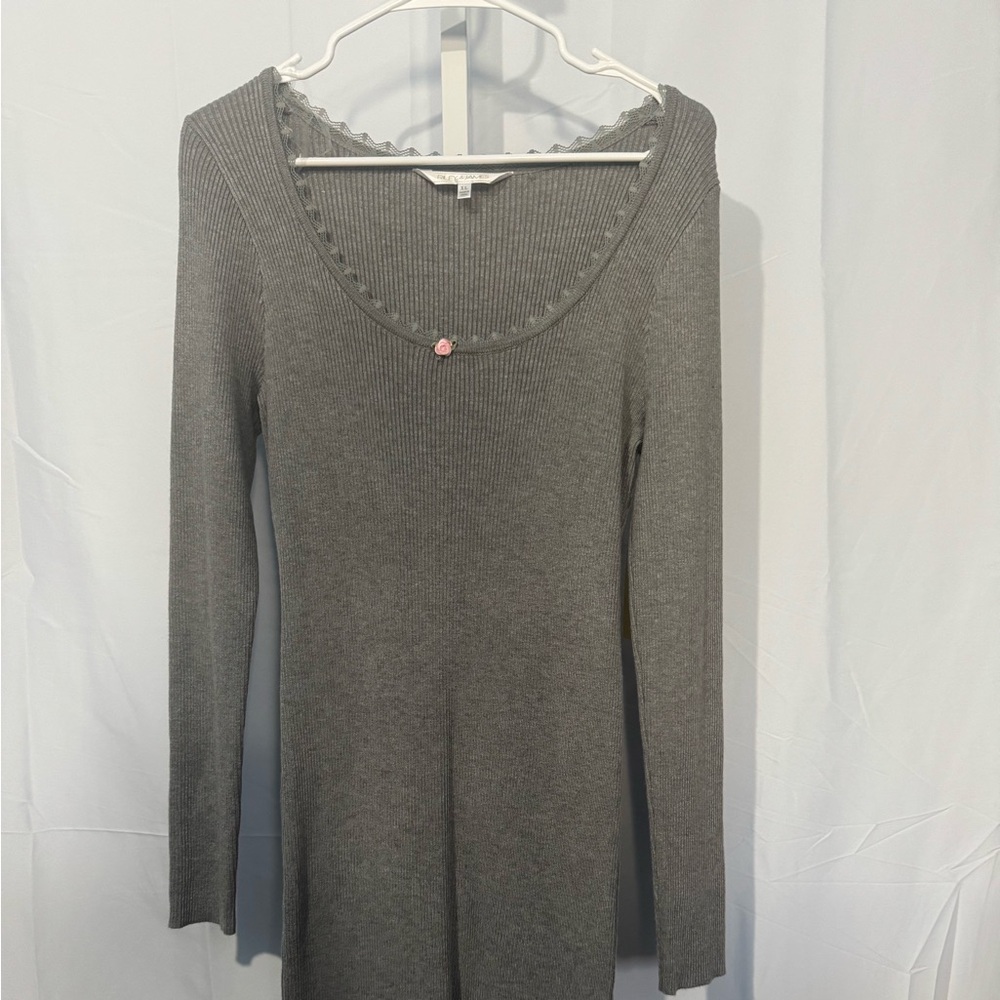 Riley & James Gray Long Sleeve Sweater Dress Size XL